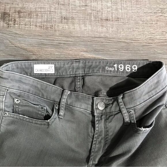 Gap Always Skinny Denim 27 Womens Gray Riding Jean - Picture 11 of 13
